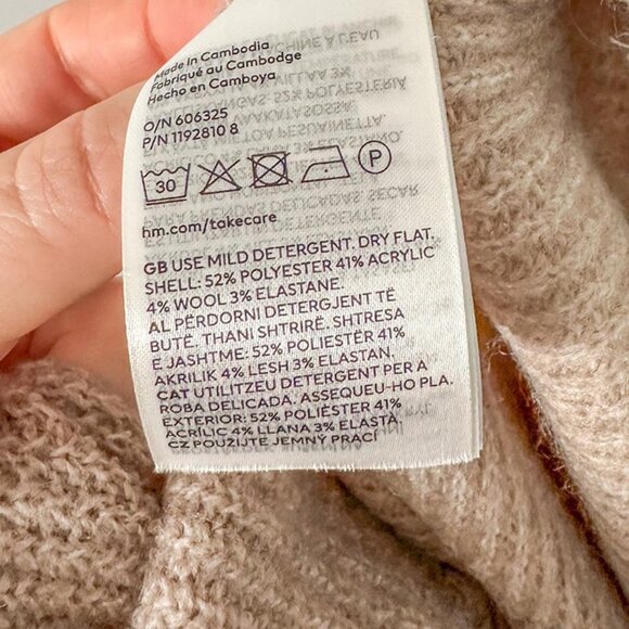 H&M Beige Wool Knit Sweater Dress - Picture 10 of 10